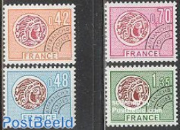 France 1975 Precancels 4v, Mint NH, Various - Money On Stamps - Ungebraucht