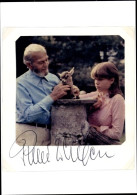 Photo Autogramm Schauspieler Rene Deltgen, Mit Reh Und Kind - Schauspieler