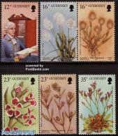 Guernsey 1988 Flowers 6v (2v+2x[:]), Mint NH, Nature - Flowers & Plants - Guernesey