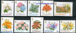 Guernsey 1993 Definitives, Flowers 10v, Mint NH, Nature - Flowers & Plants - Roses - Guernesey