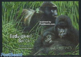 Guernsey 2007 Endangered Species S/s, Mint NH, Nature - Animals (others & Mixed) - Monkeys - Guernesey