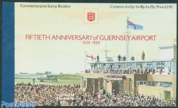 Guernsey 1989 Airport Booklet, Mint NH, Transport - Stamp Booklets - Aircraft & Aviation - Ohne Zuordnung
