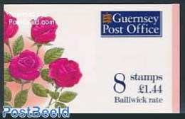 Guernsey 1997 Roses Booklet, Mint NH, Nature - Roses - Stamp Booklets - Non Classés