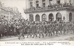 India - WORLD WAR ONE - Indian Army Parade In Paris On July 14, 1916 (France's National Day) - Indien