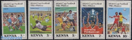 Kenia 1986 World Cup Football 5v, Mint NH, Sport - Football - Other & Unclassified