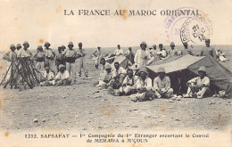Maroc - LÉGION ÉTRANGÈRE - La 1ère Compagnie Du 1er Régiment Étranger Escortant Le Convoi De Merada à Msoun Lors D'une H - Autres & Non Classés