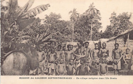 Papua New Guinea - BUKA ISLAND - A Native Village On The Island - Publ. Mission Des Salomon Septentrionales  - Papua New Guinea