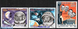 Mali 1966 Space Programme 3v, Mint NH, Transport - Space Exploration - Malí (1959-...)