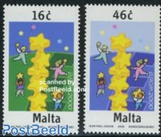 Malta 2000 Europa 2v, Mint NH, History - Various - Europa (cept) - Joint Issues - Emissioni Congiunte