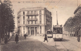 Tunisie - TUNIS - Rue De Rome Et La Société Générale - Tramway 66 Ligne 8 Et 84 Ligne 5 - Ed. CAP 46 - Tunisie