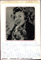 Photo Schauspielerin Und Sängerin Maria-Ilona Walewska, Maria Hochtritt Walewska, Mit Hund. Autogramm - Schauspieler