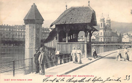 LUZERN - Kapellbrücke Und Jesuitenkirche - Verlag Photoglob 3057 - Lucerna