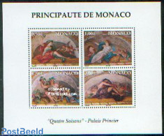 Monaco 2002 Royal Palace 4v M/s, Mint NH, Art - Paintings - Unused Stamps