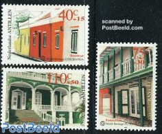 Netherlands Antilles 1999 Social Welfare, Houses 3v, Mint NH, Art - Architects - Autres & Non Classés