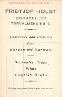 Norway - BERGEN - Fridtjof Holst, Bookseller, Torvalmenning 7 - Publ. Mittet & Co. Bergen Vinter 20 - Norway