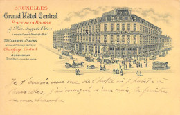BRUXELLES - Grand Hôtel Central, Place De La Bourse & Rue Auguste Orts - Cafés, Hoteles, Restaurantes