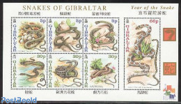 Gibraltar 2001 Snakes S/s, Mint NH, Nature - Reptiles - Snakes - Gibraltar