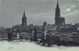 STRASBOURG - Place Kleber - Kleberplatz - Carte à La Lune - Cathédrale - Strasbourg