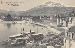LUZERN - Dampfer Unterwalden - Seebrücke U. Pilatus - Verlag E. Goetz 2664 - Lucerna