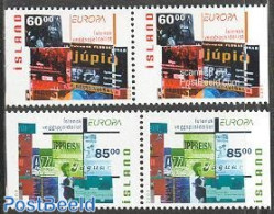 Iceland 2003 Europa, Poster Art 2x2v From Booklets, Mint NH, History - Europa (cept) - Art - Poster Art - Nuovi