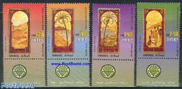 Israel 2001 Ceramics 4v, Mint NH, Nature - Trees & Forests - Art - Art & Antique Objects - Nuovi (con Tab)
