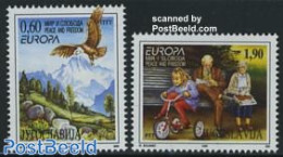 Yugoslavia 1995 Europa, Peace And Freedom 2v, Mint NH, History - Nature - Sport - Various - Europa (cept) - Birds - Cy.. - Ongebruikt