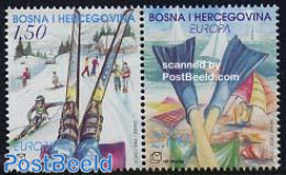 Bosnia Herzegovina - Croatic Adm. 2004 Europa, Holidays 2v [:], Mint NH, History - Sport - Transport - Various - Europ.. - Voile