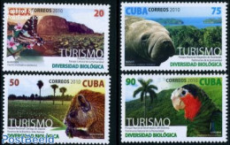 Cuba 2010 Tourism, Animals 4v, Mint NH, Nature - Various - Animals (others & Mixed) - Birds - Butterflies - Parrots - .. - Unused Stamps