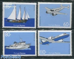 Azores 1991 Transports 4v, Mint NH, Transport - Aircraft & Aviation - Ships And Boats - Vliegtuigen