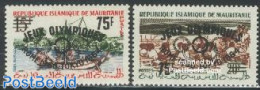Mauritania 1962 Olympic Games Rome, Large Overprints 2v, Mint NH, Sport - Olympic Games - Other & Unclassified