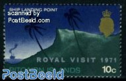Pitcairn Islands 1971 Royal Visit 1v, Mint NH, History - Kings & Queens (Royalty) - Familles Royales