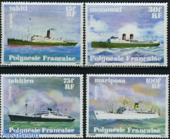 French Polynesia 1978 Ships 4v, Mint NH, Transport - Ships And Boats - Unused Stamps