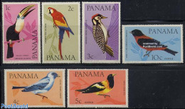 Panama 1965 Birds 6v, Mint NH, Nature - Birds - Parrots - Woodpeckers - Toucans - Panamá