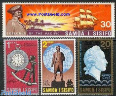 Samoa 1970 Captain Cook 4v, Mint NH, History - Science - Transport - Explorers - Weights & Measures - Ships And Boats - Explorers