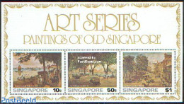 Singapore 1976 Paintings S/s, Mint NH, Nature - Transport - Trees & Forests - Automobiles - Ships And Boats - Art - Pa.. - Rotary, Lions Club