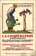 Die Artiste CPA Cooperation Wächst Täglich, Cooperatives De France - Publicité
