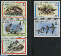 Turks And Caicos Islands 1980 Birds 5v, Mint NH, Nature - Birds - Woodpeckers - Geese - Other & Unclassified