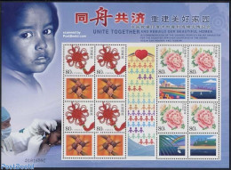 China People’s Republic 2005 Tsunami Relief S/s, Mint NH, Nature - Transport - Flowers & Plants - Ships And Boats - Ongebruikt