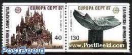 Greece 1987 Europa, Sculptures 2v From Booklet, Mint NH, History - Europa (cept) - Art - Sculpture - Nuovi