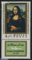 Hungary 1974 Mona Lisa 1v+tab, Mint NH, Art - Leonardo Da Vinci - Paintings - Nuevos