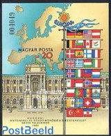Hungary 1986 KSZE Conference S/s Imperforated, Mint NH, History - Various - Europa Hang-on Issues - Flags - Maps - Nuevos