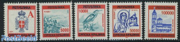 Croatia 1993 Krajina, Definitives 5v, Mint NH, History - Nature - Coat Of Arms - Birds - Kroatië