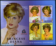 Micronesia 2007 Princess Diana 4v M/s, Mint NH, History - Charles & Diana - Kings & Queens (Royalty) - Familles Royales