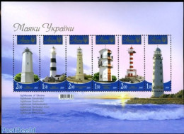Ukraine 2010 Lighthouses 6v M/s, Mint NH, Various - Lighthouses & Safety At Sea - Phares
