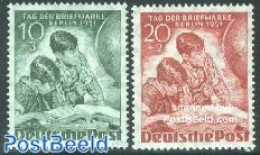 Germany, Berlin 1951 Stamp Day 2v, Mint NH, Philately - Stamp Day - Ungebraucht