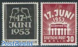 Germany, Berlin 1953 17 June 1953 2v, Mint NH - Neufs