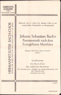 Hermanstädter Bach-Chor, Anrechts-Konzert, Program, 1935, Sibiu A2477N - Programmes