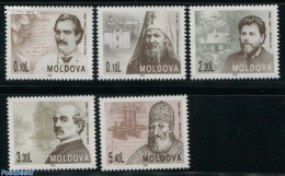 Moldova 1996 Famous Persons 5v, Mint NH, Authors - Handwriting And Autographs - Writers