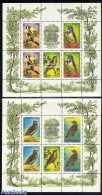 Russia 1995 Singing Birds 2 M/s, Mint NH, Nature - Birds - Other & Unclassified