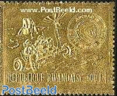 Rwanda 1972 Apollo 15 1v, Gold, Mint NH, Transport - Space Exploration - Other & Unclassified